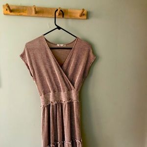 Pretty Brown Modest Dress